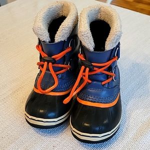 Sorel Kids Boots - Black and Orange
